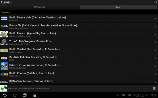 tunein for android honeycomb