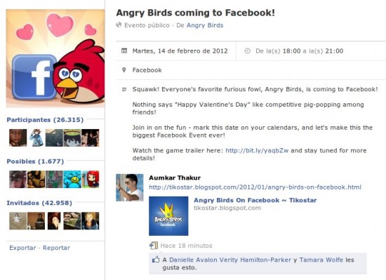 angry birds facebook
