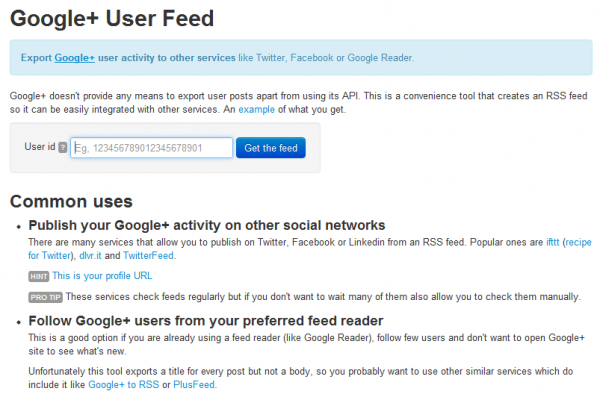 google plus to feed google plus to feed